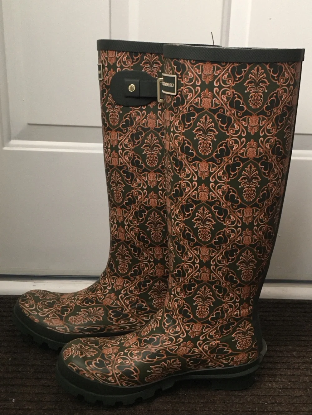 NWT Barbour x FARM Rio Cami Wellingtons Rain Boots
